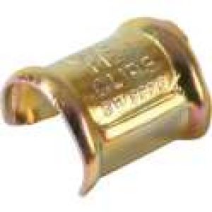 Agrafe zingué jaune pour collier clip – Vendu par 100 – Clips