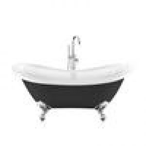 Baignoire îlot rétro DARLINGTON Noire