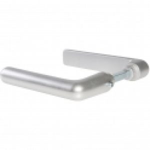 Béquille de porte double saillie réduite argent – Carré 7 mm – Golf – Vachette