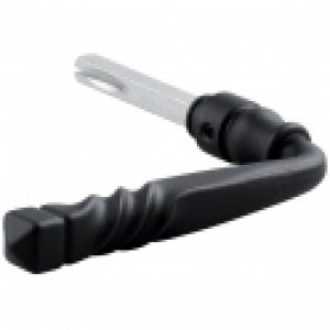 Béquille de porte simple acier noir – Carré 7 mm – Armorique – Brionne