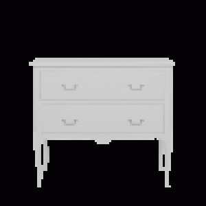 Commode HONORÉ en acajou, finition gris clair