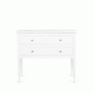 Commode LEONARD en acajou, fini blanc