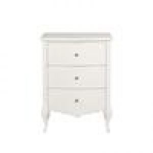 Commode OCTAVE en acajou, fini blanc vieilli