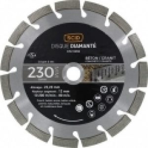Disque diamant à tronçonner usage intesif – Ø 230 mm – Béton / Granit – SCID