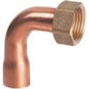 Douille cuivre coudé avec écrou à souder femelle – Conex / Bänninger