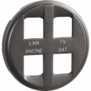 Enjoliveur graphite – Prise quadruple RJ45 – Céliane – Legrand