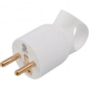 Fiche à anneau 2P+T plastique blanc – Legrand