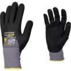 Gants de manutention enduction nitrile noir et gris – Eurotechnique