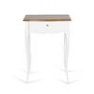 Guéridon AUGUSTE en acajou, bois / blanc