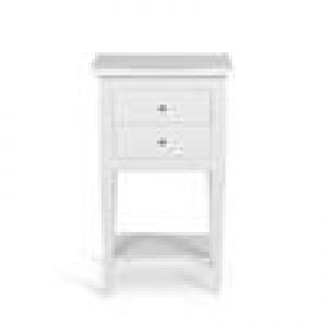 Guéridon BASILE en acajou, fini blanc