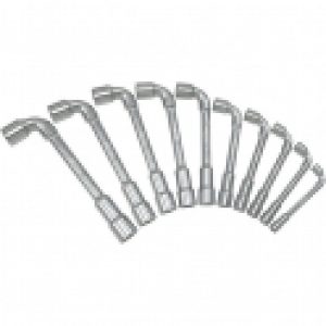 Jeu de 10 clés à pipe débouchées – KS Tools