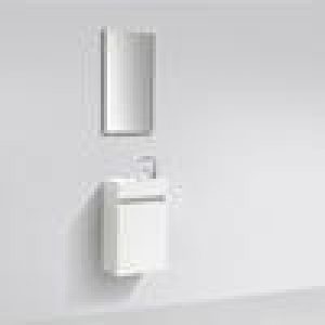 Meuble lave-main salle de bain design SIENA largeur 40 cm, blanc laqué