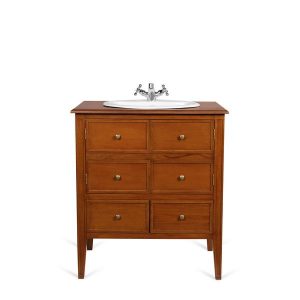 Meuble simple vasque 80 cm EDGAR en acajou