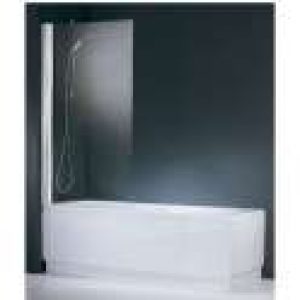 Pare-baignoire verre transparent – 1 ventail – Aurora – Novellini