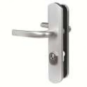 Poignée de porte palière argent – Clé I – Secumax one – Vachette