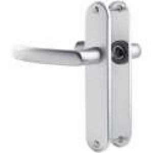 Poignée de porte sur plaque argent – Budget – Vachette