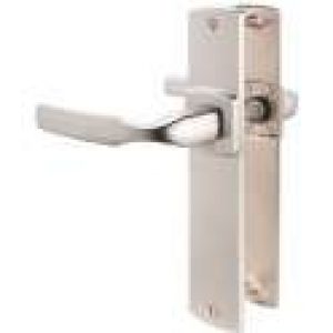 Poignée de porte sur plaque chromé velours – Artis – Vachette