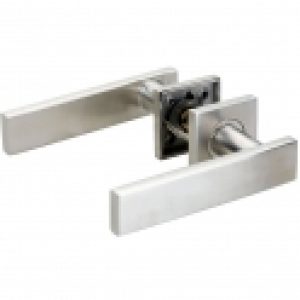 Poignée de porte sur rosace inox – Bec de cane – Percy – Cadap