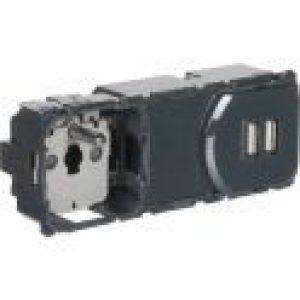 Prise 2P+T + chargeur universel 2 USB Céliane – Legrand