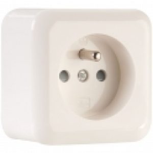 Prise blanche 2P+T – Sally – Dhome