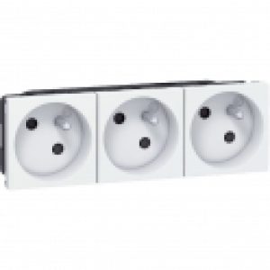 Prise blanche – 3 x 2P+T – Mosaic – Legrand