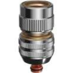 Raccord Ø 12/15 avec aquastop – Laiton chromé – Claber