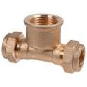 Raccord bicône laiton en T laiton femelle – Ravani