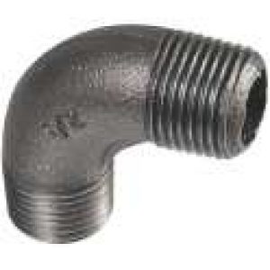 Raccord fonte noire coudé 90° à visser mâle – N° 90 – Virfollet & cie