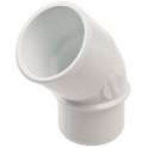 Raccord PVC blanc coudé 45° – Simple emboîture – Nicoll