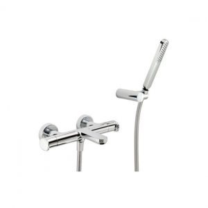 Robinet thermostatique bain/douche mural CISAL LINEAVIVA, douchette et support inclus