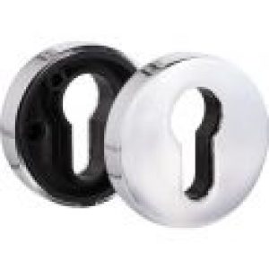 Rosace ronde zamak chromé brillant pour PIMLICO – Clé I – Brionne