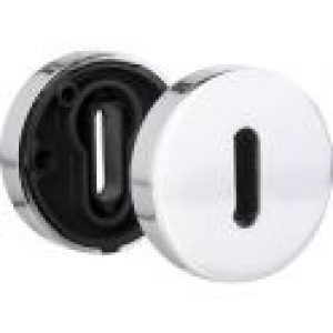 Rosace ronde zamak chromé brillant pour PIMLICO – Clé L – Brionne