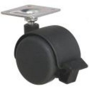 Roulette jumelée ameublement à platine pivotante à frein…