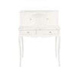 Secrétaire CÔME en acajou, fini blanc vieilli