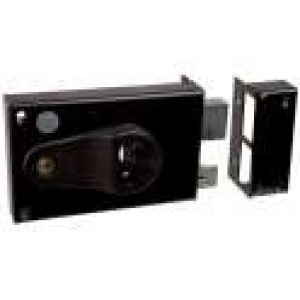 Serrure en applique noire à fouillot – Clé I – Axe de 52…