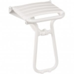 Siege de douche escamotable aluminium époxy blanc – Godonnier