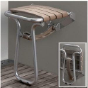 Siege de douche escamotable aluminium époxy – Godonnier