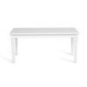 Table basse VIANNEY en acajou, fini blanc