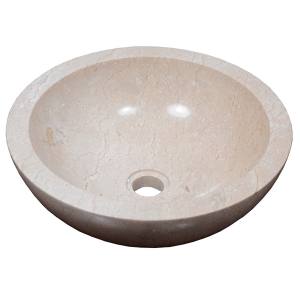 Vasque en pierre BASTI ronde Ø40 cm, crème