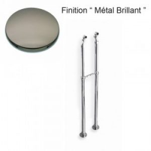 2 COLONNETTES SUR PIED 900 mm F1/2″ – M3/4″ METAL BRILLANT – CRISTINA ONDYNA CH16280