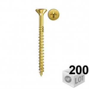 200 Vis VBA tête fraisée Power-Fast PZ2 Ø5 filetage partiel- en six modèles – Fischer