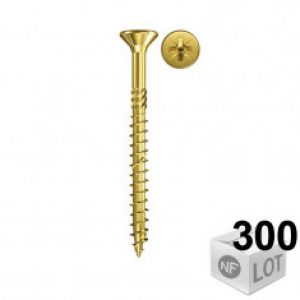 300 Vis VBA tête fraisée Power-Fast PZ1 Ø3 filetage partiel – en deux modèles – Fischer