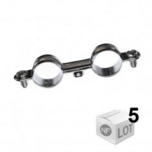 5 Colliers métallique en acier double – Ø18 ou Ø20 ou Ø22 ou Ø24 ou Ø28 – RAM