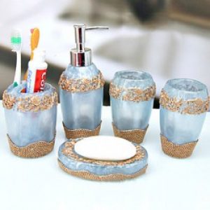 5 pièces d’accessoires de style méditerranéen pour salle de bain