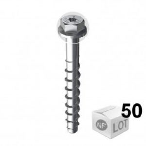 50 Vis béton ULTRACUT FBS II Ø8 – Tête hexagonale + empreinte Torx – DISPONIBLE en 7 longueurs