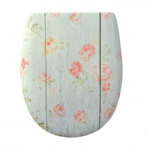 Abattant wc bois OLFA Ariane Bois et roses