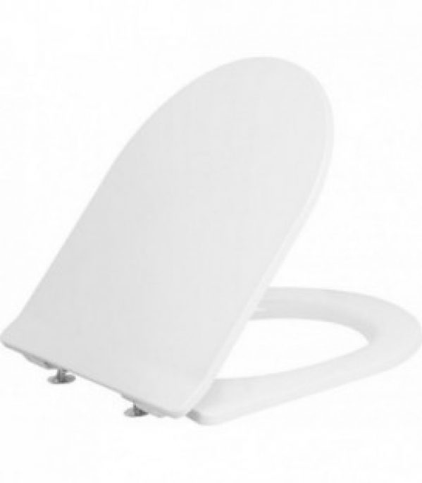 Abattant WC Design « Danio Slim » avec abaissement automatique Duroplast blanc