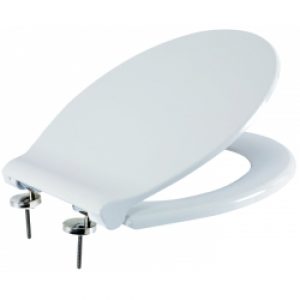 Abattant WC frein de chute blanc en duroplast