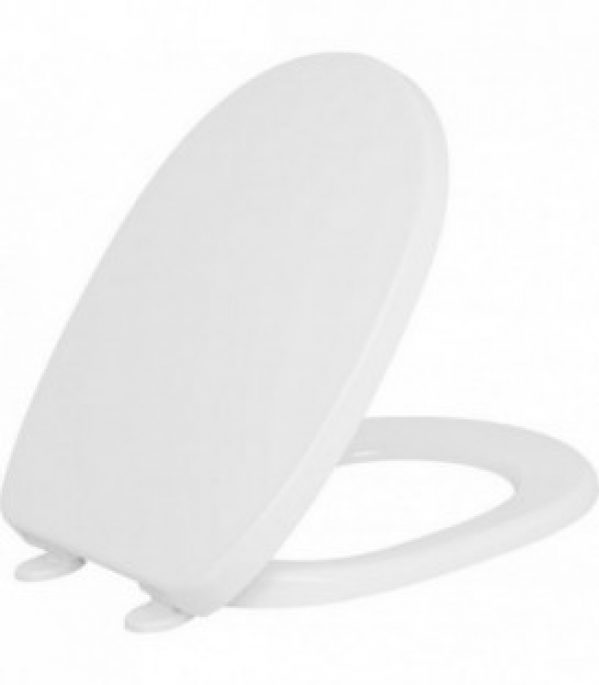 Abattant WC Twist avec softclose en Duroplast, blanc charniere en plastique