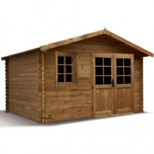 Abri de jardin en bois emboîté MADEIRA ALOHA 9.75m²